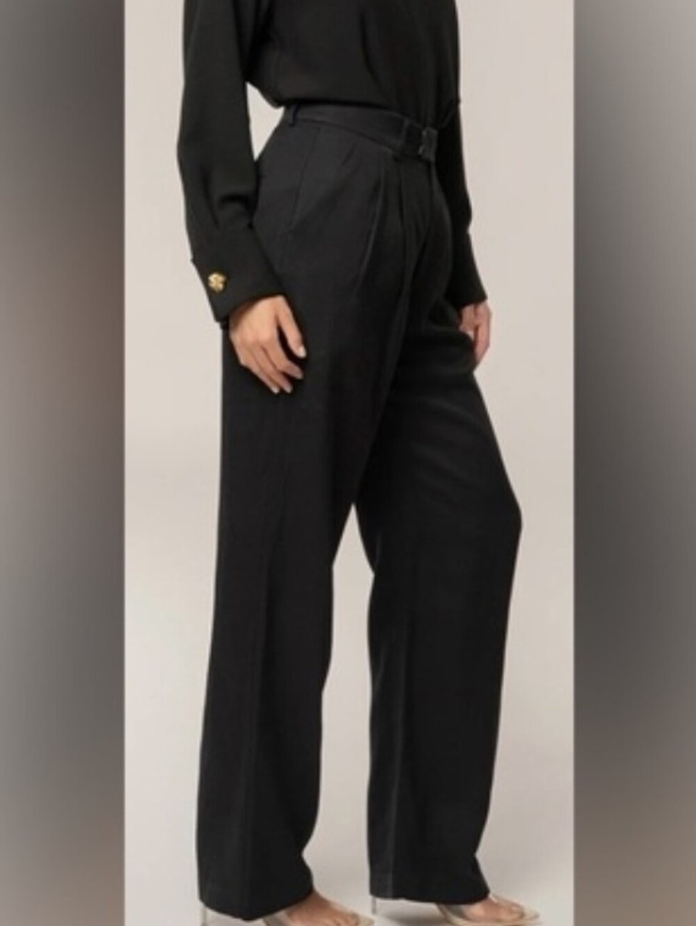 JLUXLABEL | Pleated Linen-Blend Trousers Size S